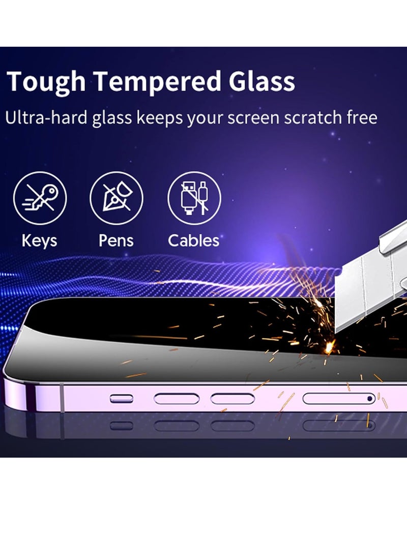 [3+3 Pack] for iPhone 15 Pro Max Screen Protector with Camera Lens Protector, 9H Tempered Glass Film, HD Clear Sensitive Full Coverage Protector for iphone 15 Pro Max (iphone 15 Pro Max)