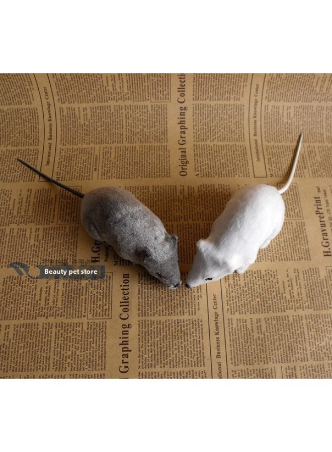Loquat Medium Simulation Mouse  Trick Man Spoofs Simulation Mouse Model Trick Toys Scary Scary Props-Color:White - Image 4