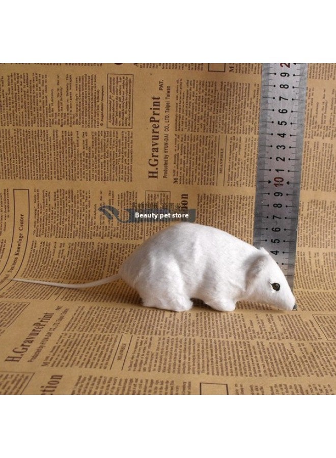 Loquat Medium Simulation Mouse  Trick Man Spoofs Simulation Mouse Model Trick Toys Scary Scary Props-Color:White - Image 1