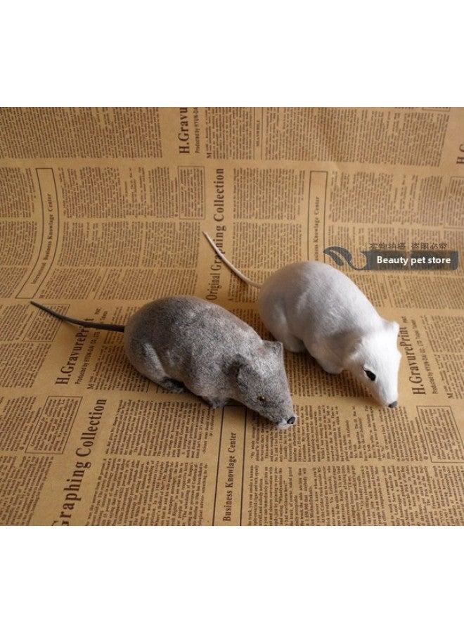 Loquat Medium Simulation Mouse  Trick Man Spoofs Simulation Mouse Model Trick Toys Scary Scary Props-Color:White - Image 2