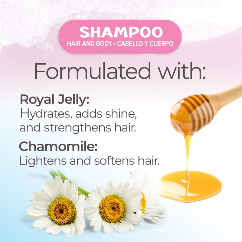 Tio Nacho Royal Baby Hair and Body Shampoo with Royal Jelly & Chamomile, 13.5 fl oz - Hypoallergenic, Gentle, Tear Free, All in One Body Wash - Image 3