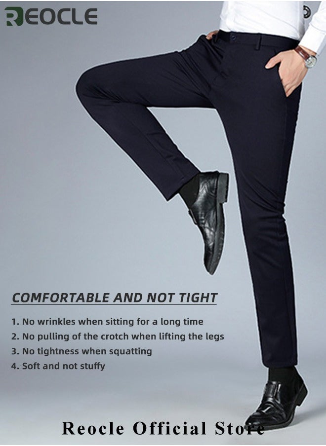 Men's Dress Pant Fashion Slim Fit Suit Pants Classic Fit Flat Front Straight Formal Pants Wrinkle Free Expandable Waist Suit Pants - pzsku/ZA32EF81F3B152AE0C450Z/45/_/1724635603/d581ea71-237b-4e8e-b37e-d4bdec4c97dc