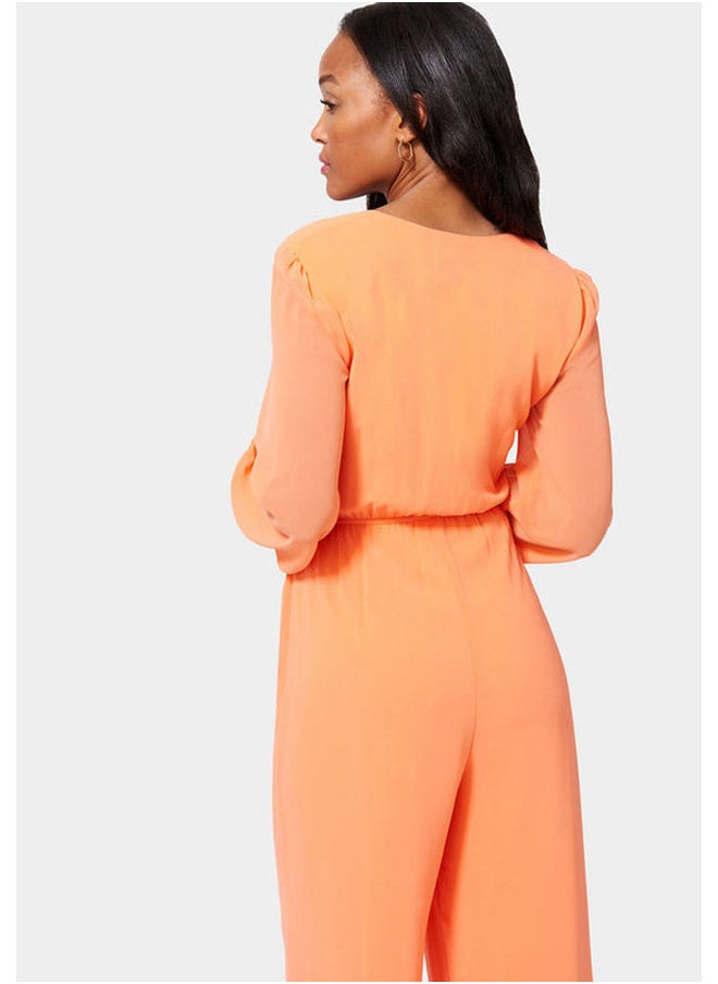 bebe TIE FRONT ELASTIC WAIST JUMPSUIT  - Image 3