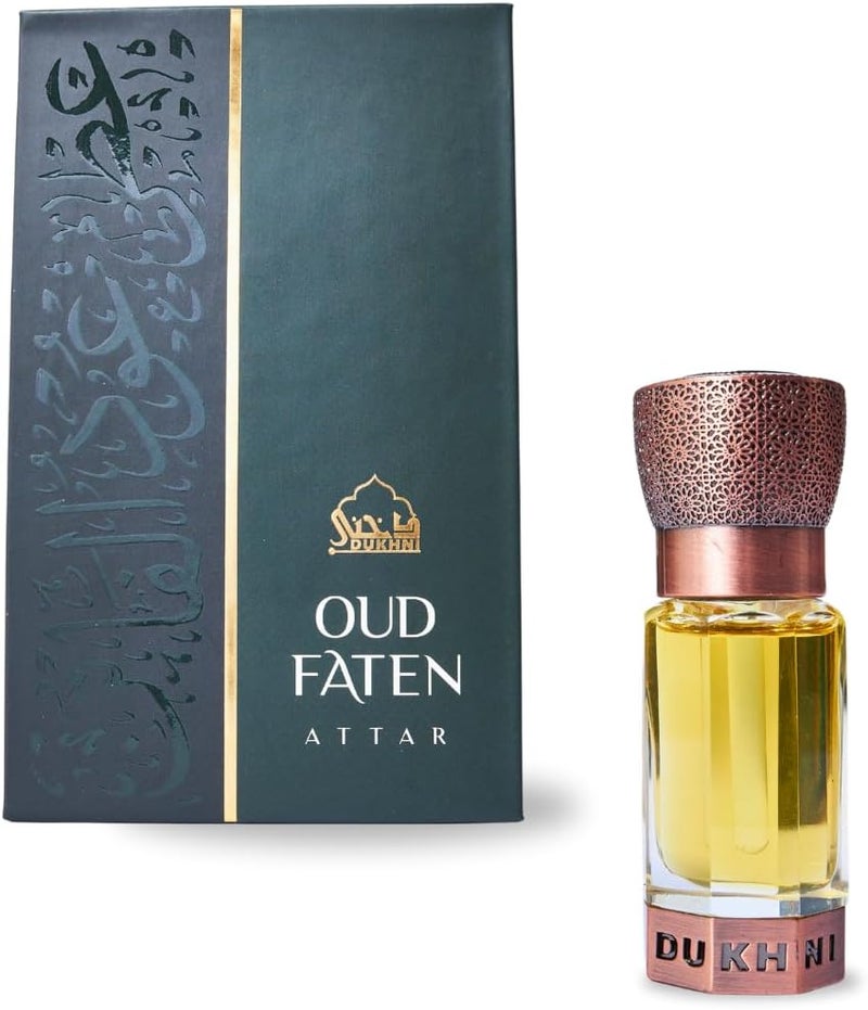 Oud Faten Attar by Dukhni 6ml Refreshing scents blended with Oudh Authentic Arabic Perfume Oil 100 Pure AlcoholFree Vegan Islamic Fragrances