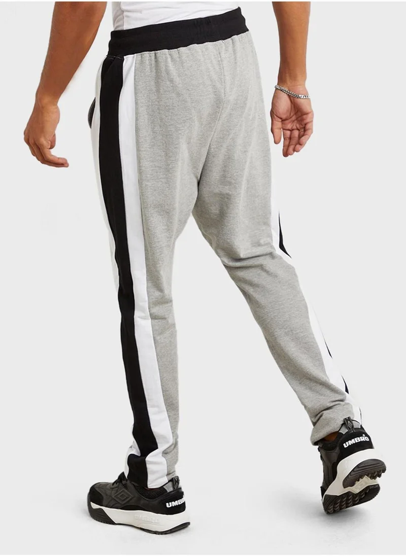 Styli Wide Contrast Panel Knit Sweatpants