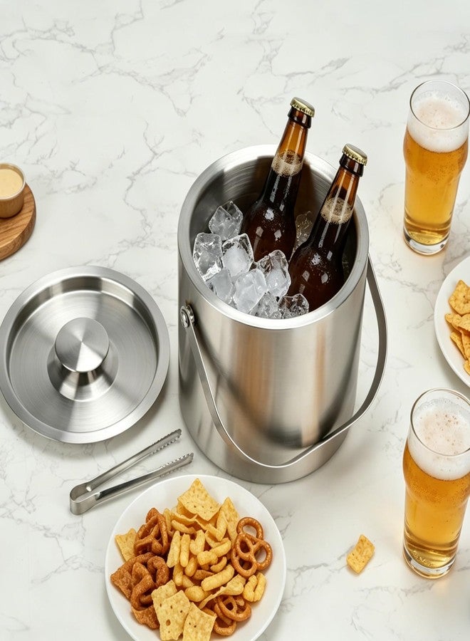 LYFJXX Ice Bucket with Lid & Tong- 3L Insulated Stainless Steel Bucket for Cocktail Bar, Champagne, Chilling Wine (3 L) - Image 5