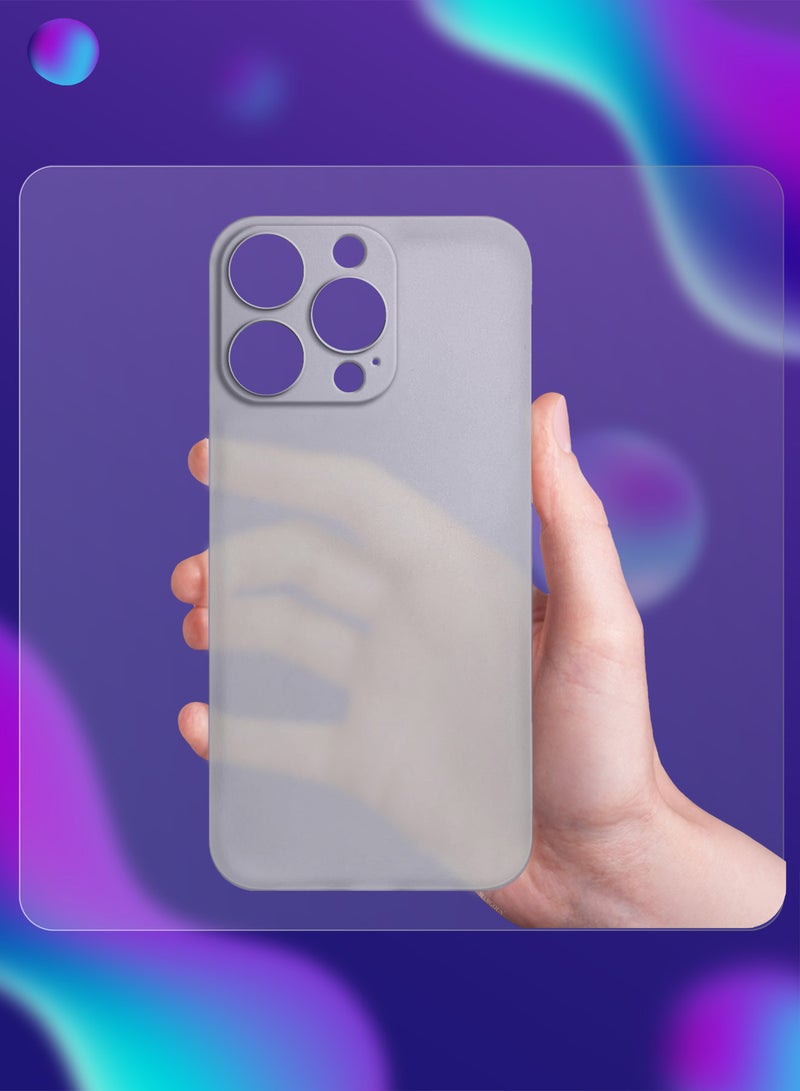 CATANES Thin Case for iPhone 16 Pro , Back Cover Sturdy Durable Ultra-Thin Case Drop Protection Cover Clear - Light Grey - Image 3