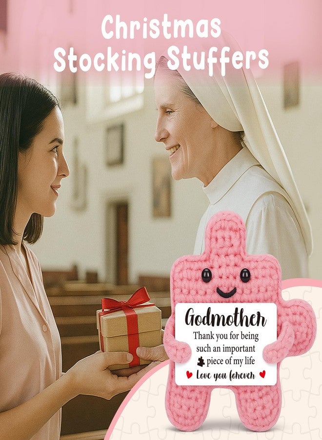 IDEGIFT Mothers Day Godmother Gifts from Godchild, Mother's Day Birthday Gifts for Godmom from Goddaughter Godson Xmas Stocking Stuffers Thank You Gifts fro Godmother Handmade Crochet Presents - Image 3