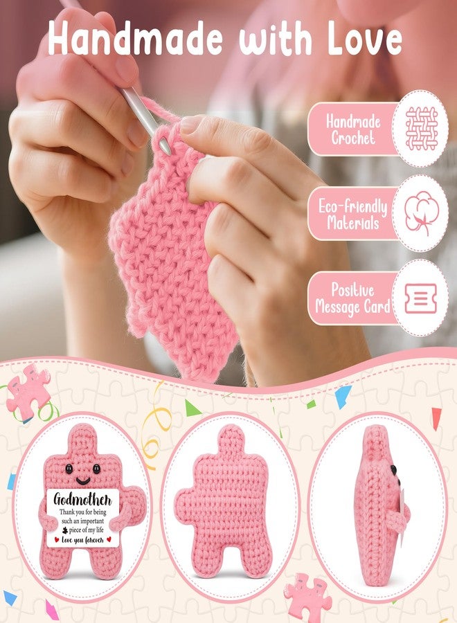 IDEGIFT Mothers Day Godmother Gifts from Godchild, Mother's Day Birthday Gifts for Godmom from Goddaughter Godson Xmas Stocking Stuffers Thank You Gifts fro Godmother Handmade Crochet Presents - Image 2