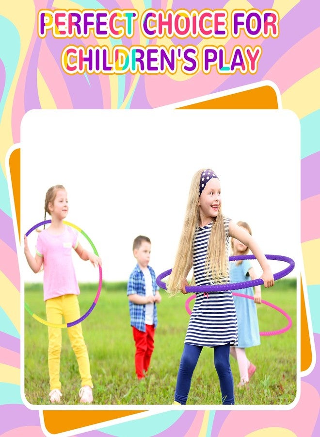 Sratte 12 Pcs Toy Hoop for Kid Detachable Adjustable Toy Hoop Colored Hoop Exercise Ring Plastic Circle for Kid Teen Gymnastics Dog Agility Equipment, Require Self Assembly(Simple Colors, 8 Inch) - Image 5