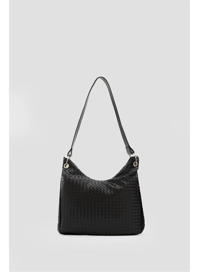 شولي باجس حقيبة فاليري المتشابكة للكتف – أسود.