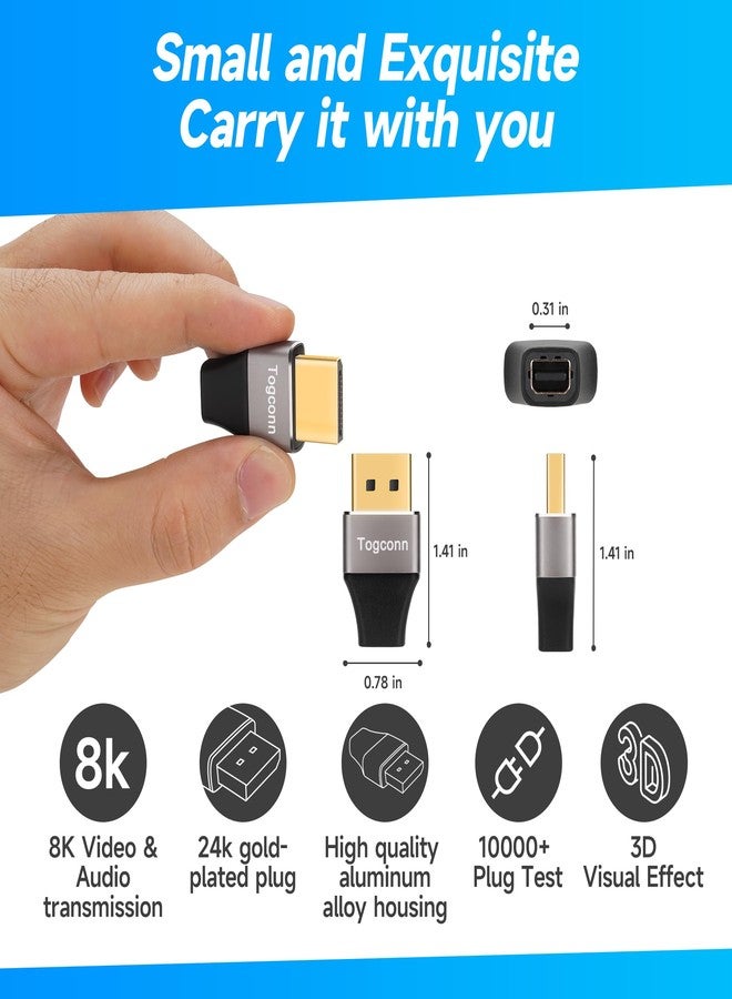 Togconn 8K Mini DP Female to DP Male Adapter 2 Pack - Image 3