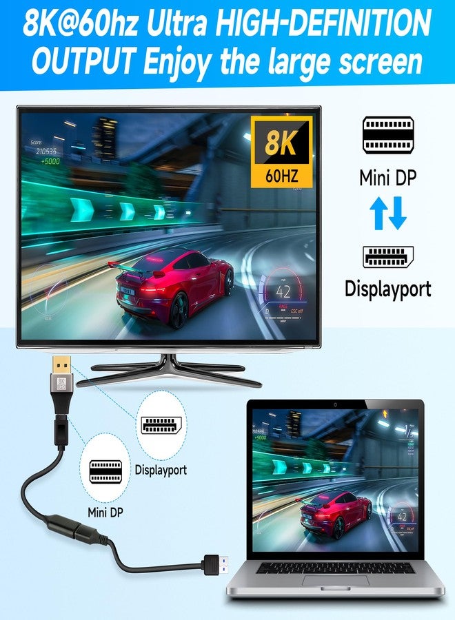 Togconn 8K Mini DP Female to DP Male Adapter 2 Pack - Image 4