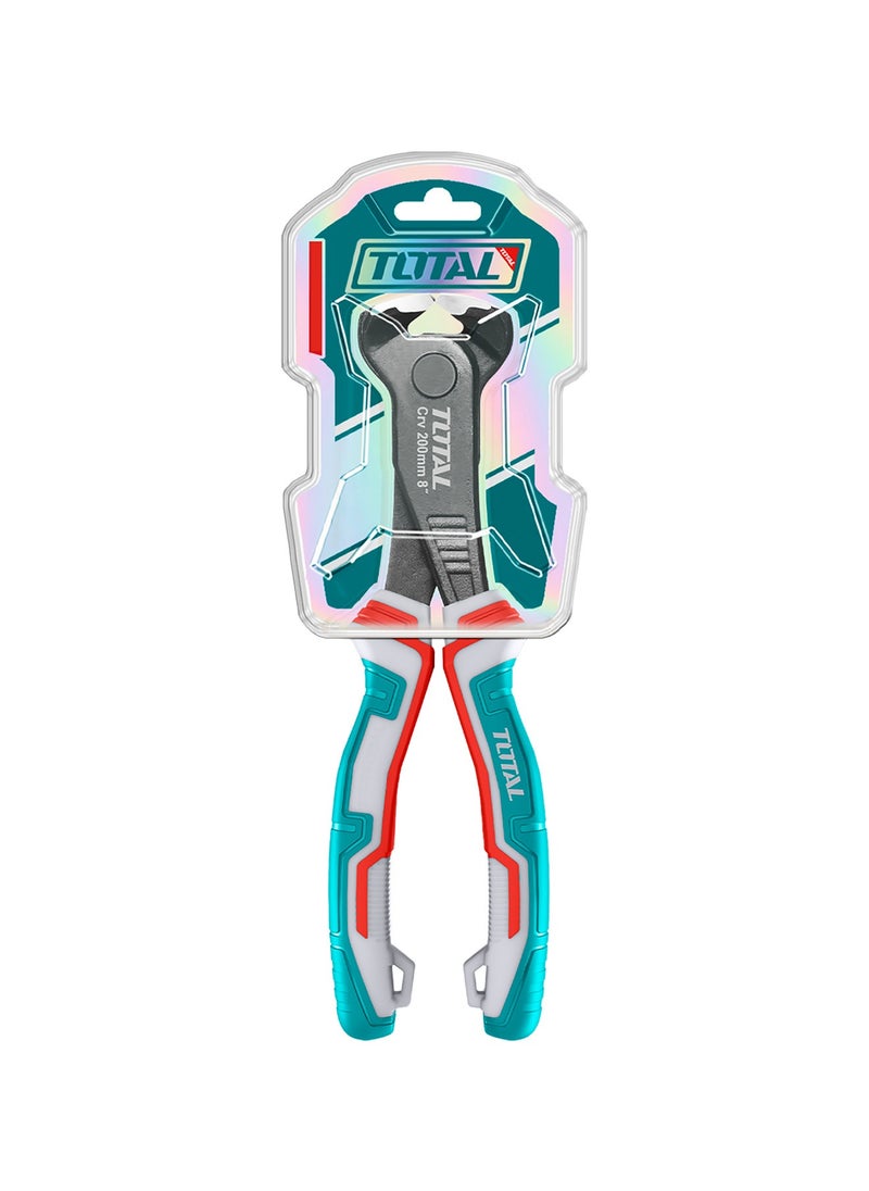 TOTAL Total End Cutting Pliers, 200mm (8"), Cr-V Steel, Black-Oxide Finish, TPR Two Colour Handle  - Image 3