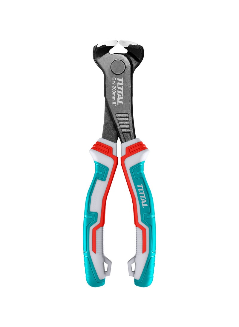 Total End Cutting Pliers, 200mm (8"), Cr-V Steel, Black-Oxide Finish, TPR Two Colour Handle - Image 1