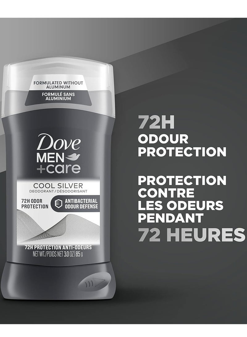 دوف عصا مزيل العرق للحماية من الروائح الكريهة لمدة 72 ساعة، تركيبة مزيل العرق كول سيلفر خالية من الألومنيوم 85 جم - Image 3