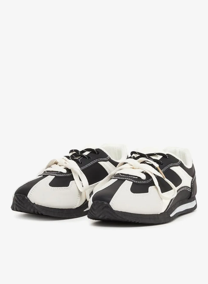 Styli Active Color Block Lace-Up Sneakers