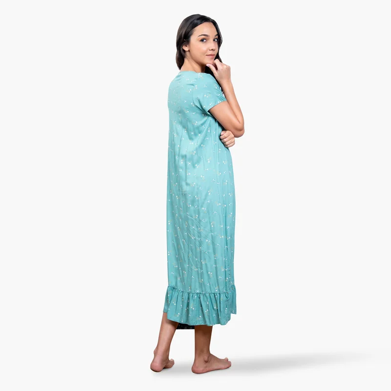 Aadaraya Floral Print Night Gown
