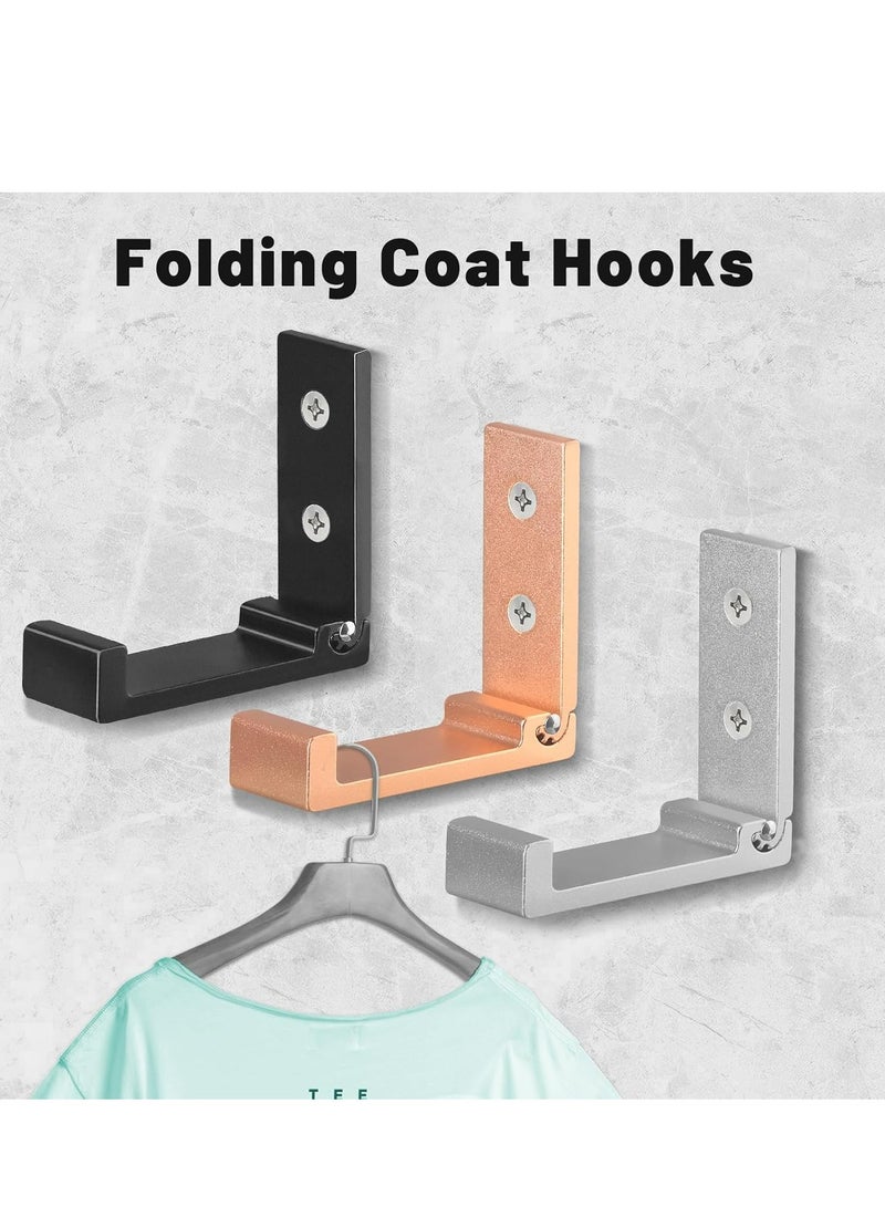 Folding Wall Hooks (5-Pack) – Heavy-Duty for Coats, Towels, Closet, and Headphones - Image 3
