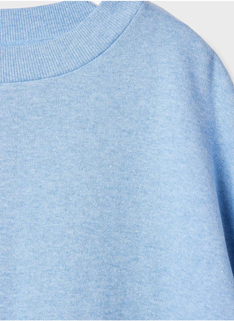 MANGO Youth Oversized Crop Sweatshirt