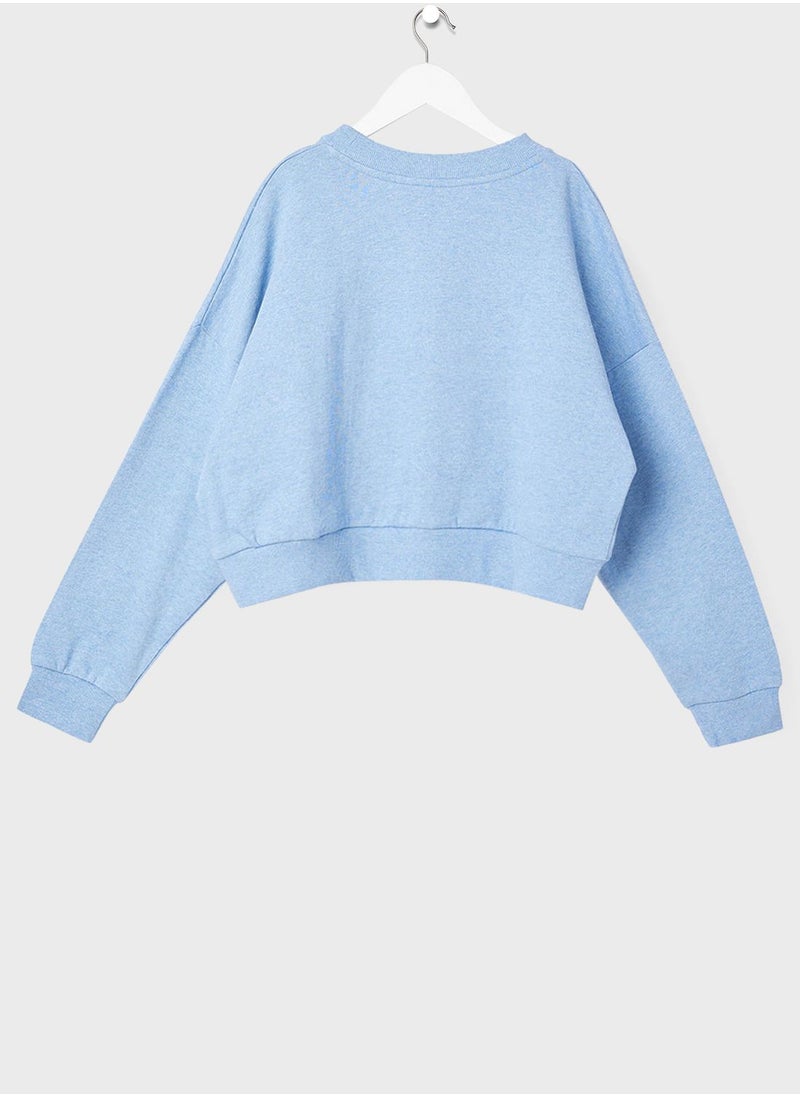 MANGO Youth Oversized Crop Sweatshirt  - Image 2