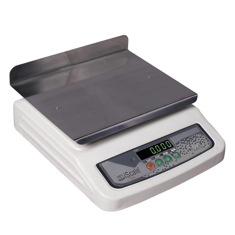 iScale i06L 30kg x 1g Commercial Weighing Scale with Front Back Double Display 230x300mm LShaped Stainless Steel Pan With Calibration Certificate Ideal for 51020kg Weighing in Shops - Image 1