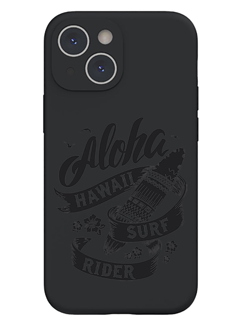 Theodor Protective Slim Fit Case Liquid Silicone Cover with Full Body Protection Anti-Scratch Shockproof Case For iPhone 13 Black  - Babe copy - Image 1