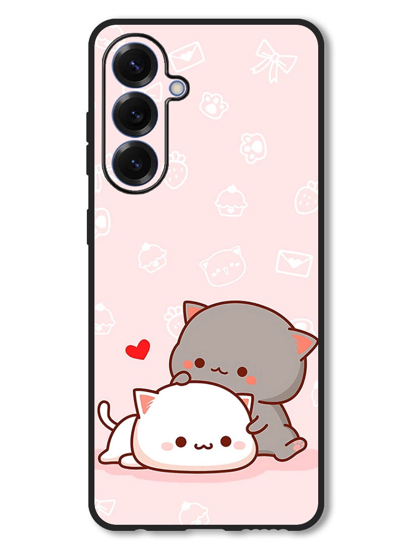 Theodor Case Compatible with Samsung Galaxy A36 Protection Shockproof Bumper Cover Cat Lovers - Image 1