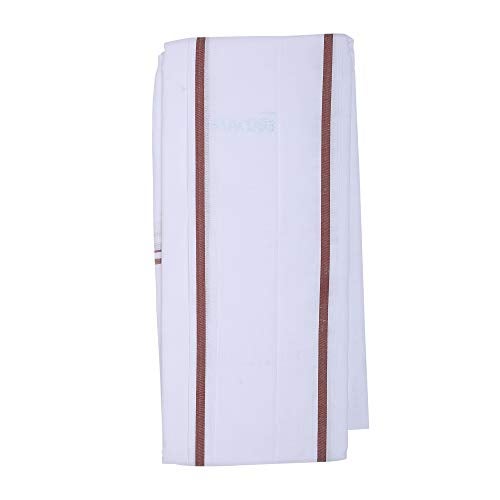 ROLIMOLI 100% Cotton White Gamcha Angochha Soft Absorbent Traditional Bath Towel Multipurpose Cloth for Daily Use (2 Meter, 2) - Image 2