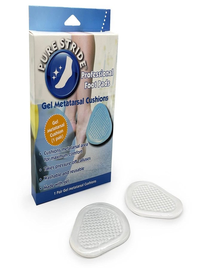Pure Stride Gel Metatarsal Cushion, Professional Foot Pads - Metatarsal Pads for Ball of Foot, Gel Inserts Pain Relief for Callus and Blisters, 1 Pair - Image 1