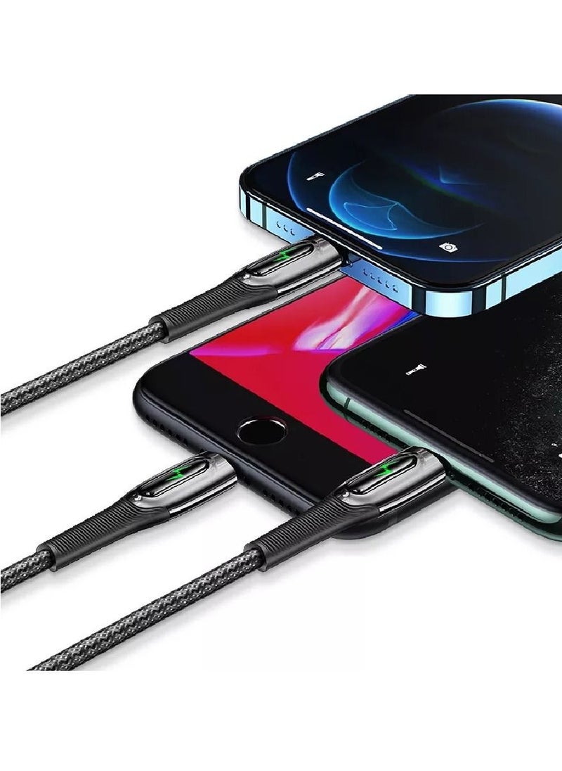 Usams iPhone Cable 1.2M USB C to Lightning Fast Charging Wire Braided Cord 20W Fast PD Charge for iPhone 14/14 Plus/ 14 Pro/14 Pro Max/iPhone 13/12/11/XS/Pro Max /Pro/Mini/SE/ ipad 9 Black  - Image 4