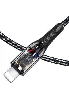 Usams iPhone Cable 1.2M USB C to Lightning Fast Charging Wire Braided Cord 20W Fast PD Charge for iPhone 14/14 Plus/ 14 Pro/14 Pro Max/iPhone 13/12/11/XS/Pro Max /Pro/Mini/SE/ ipad 9 Black  - Image 3