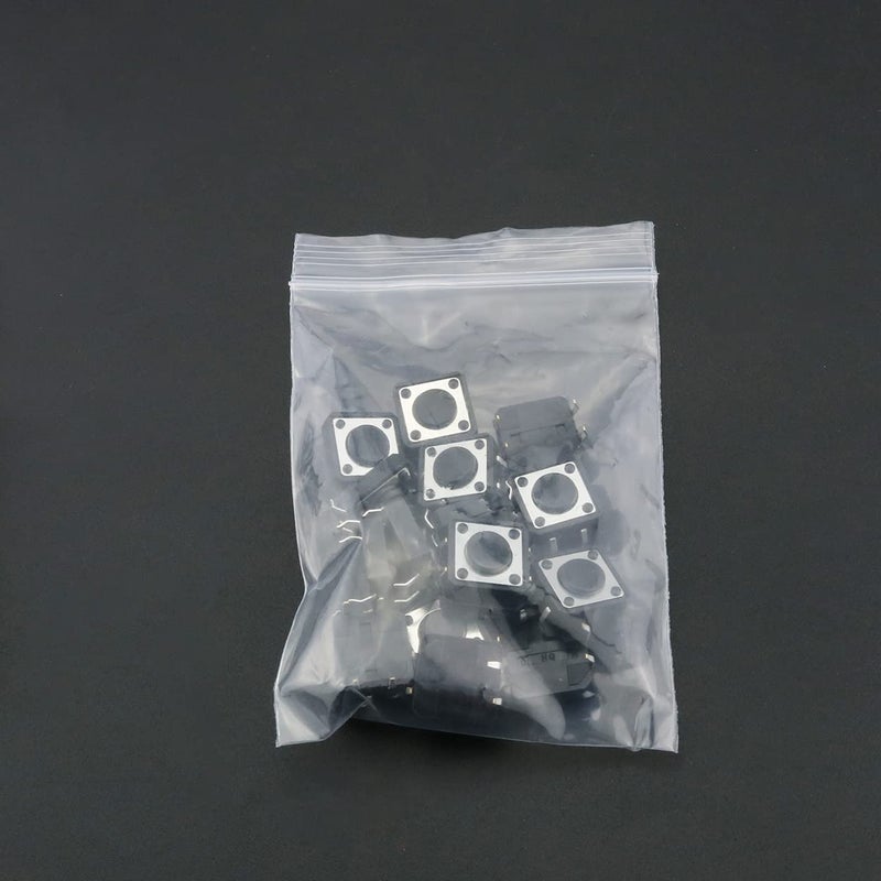 كلاراكو klarako 20 قطعة مفتاح زر لمس لحظي، لوحة 12 × 12 مم × 4.3 مم مفتاح زر ضغط لمس لحظي DIP، أسود - Image 5