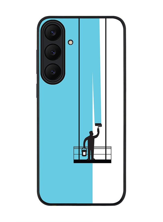 Stylizedd For Samsung Galaxy S25 FE Case,Slim fit Camera Protection, Shockproof Thin Phone cover  - Paint Hanger (Blue)