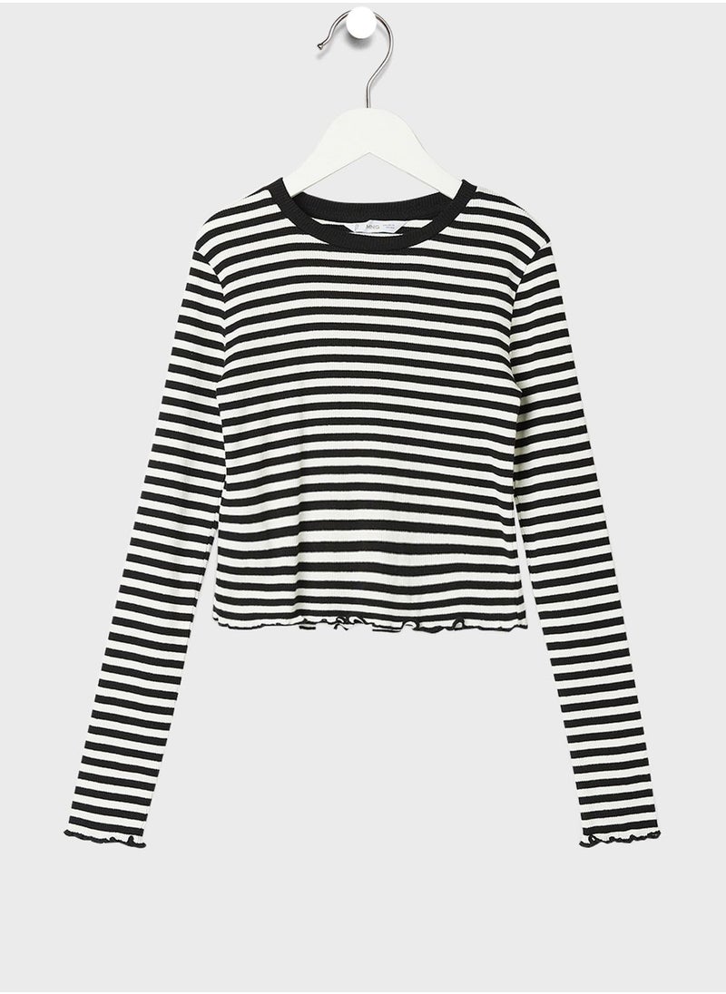 MANGO Youth Striped T-Shirt  - Image 1