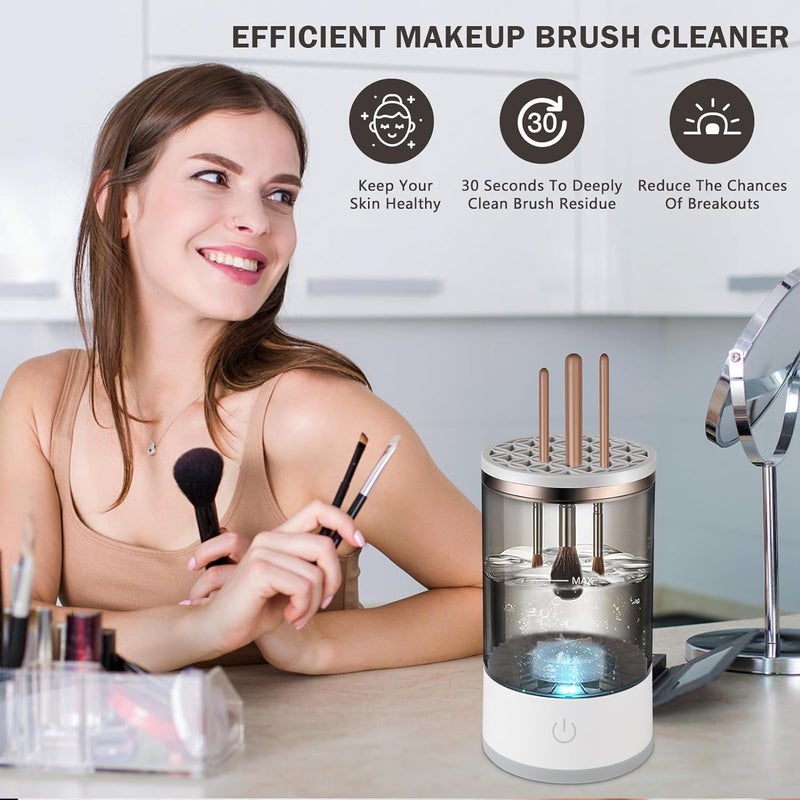 Deoxys Make Up Brush Cleaner Set Makeup Brush Cleaner Dryer Machine Makeup Brushes Cleaner Cosmetic Machine Cosmetic Make Up Brush Cleaning Tool to Wash Dry Makeup Brush Cleaners - Image 4
