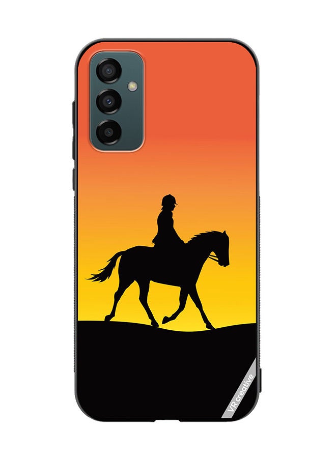 VR CREATIVE Protective Case Cover For Samsung Galaxy F23 Horse Man Silhouette Design Multicolour - Image 1
