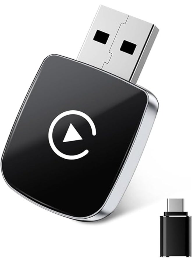 CarPlay Wireless Adapter & Android Auto – Plug & Play Dongle Converts Wired to Wireless – Fast Connection, No Delay & Compact Design for iPhone & Android (USB/USB-C) - Image 1