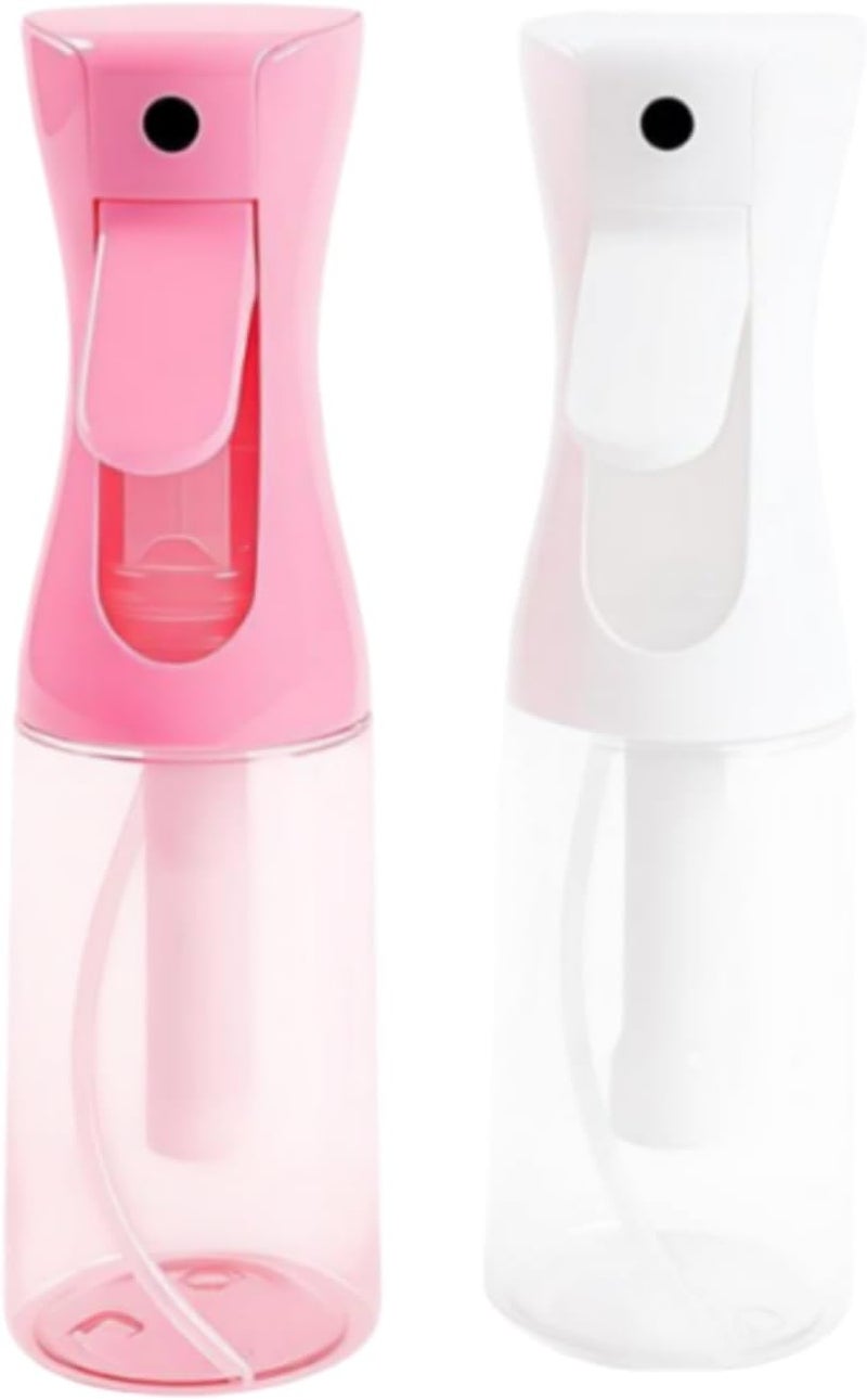 Brvcdh Misto Continuous Spray Bottle with Ultra Fine Mist - 6.8oz/200ml for Hair, Home Cleaning, Salons, Plants, Aromatherapy, and More - Hair Spray Bottle, Barber Accessories (2 Pack) (Rose White) - Image 1