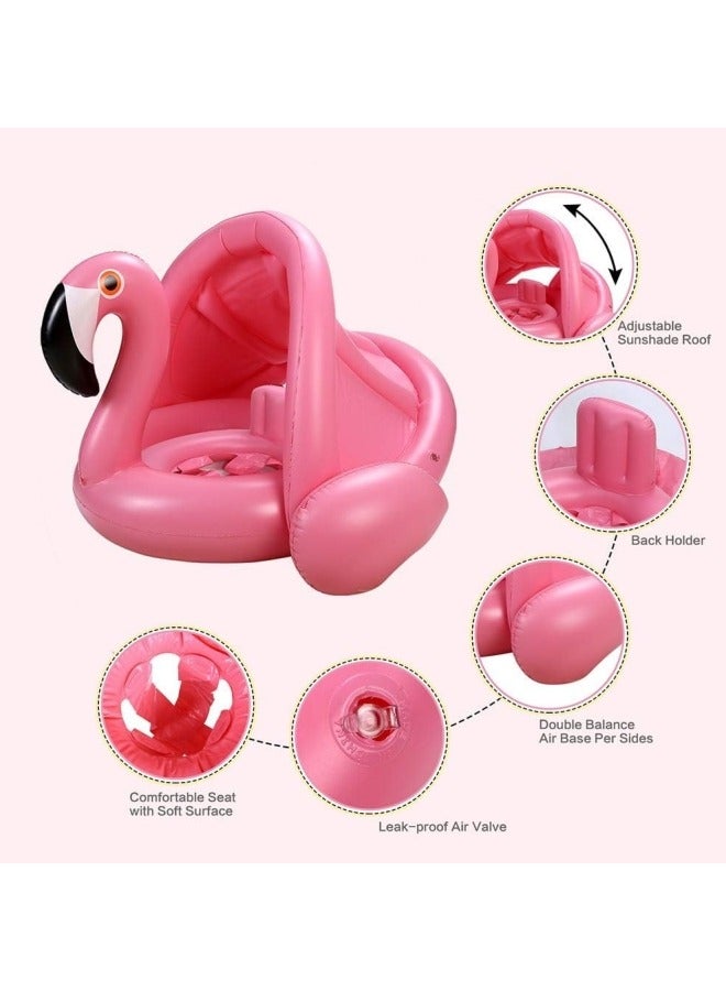 Inflatable Baby Pool Float, PVC Summer Swimming Float with Safe Seat, Toddler Pool Float, Fun Ride-on Raft Pool Baby Beach Supplies for Toddlers, Pool Toys
