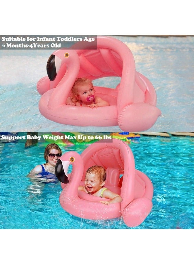 Inflatable Baby Pool Float, PVC Summer Swimming Float with Safe Seat, Toddler Pool Float, Fun Ride-on Raft Pool Baby Beach Supplies for Toddlers, Pool Toys