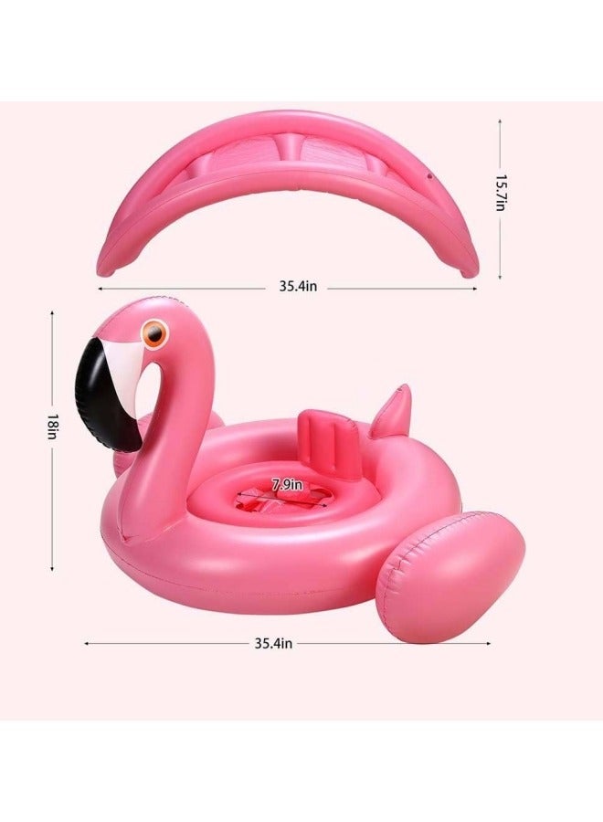 Inflatable Baby Pool Float, PVC Summer Swimming Float with Safe Seat, Toddler Pool Float, Fun Ride-on Raft Pool Baby Beach Supplies for Toddlers, Pool Toys