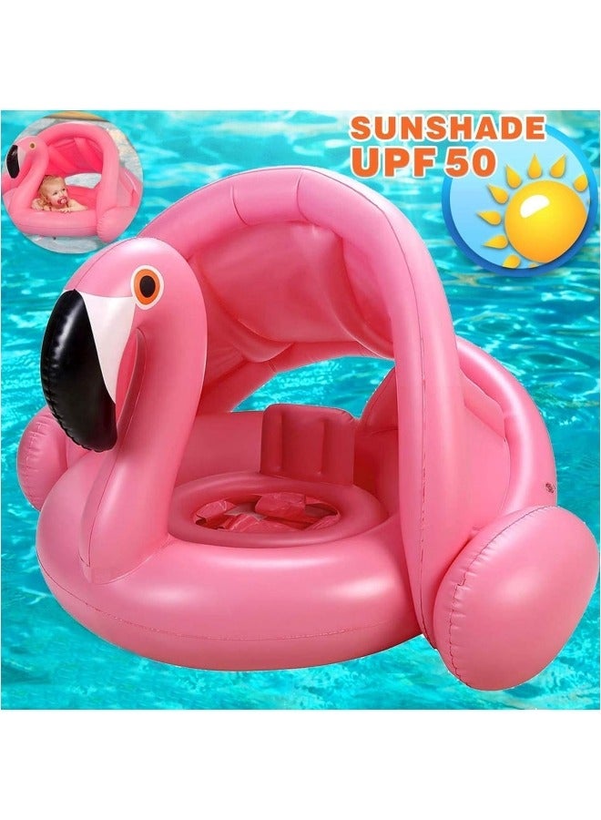 Inflatable Baby Pool Float, PVC Summer Swimming Float with Safe Seat, Toddler Pool Float, Fun Ride-on Raft Pool Baby Beach Supplies for Toddlers, Pool Toys