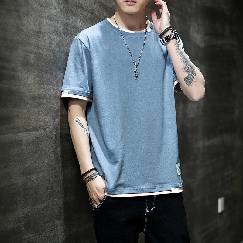Cotton Short-Sleeved T-Shirt Trendy Versatile Summer Simple Top Half-Sleeved Casual Breathable Sports T-Shirt - Image 5