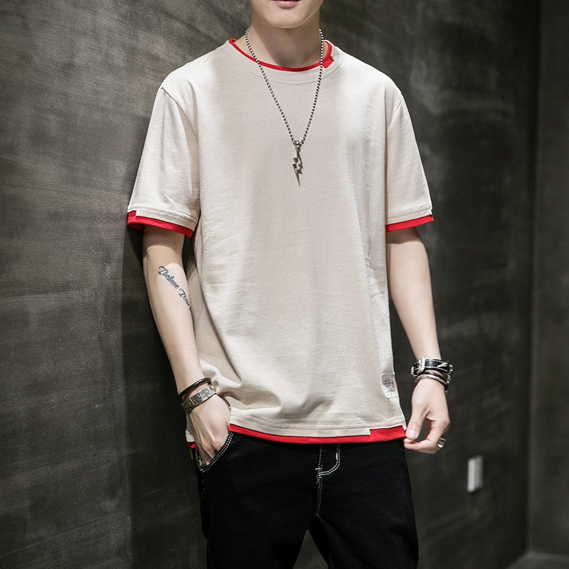 Cotton Short-Sleeved T-Shirt Trendy Versatile Summer Simple Top Half-Sleeved Casual Breathable Sports T-Shirt - Image 4