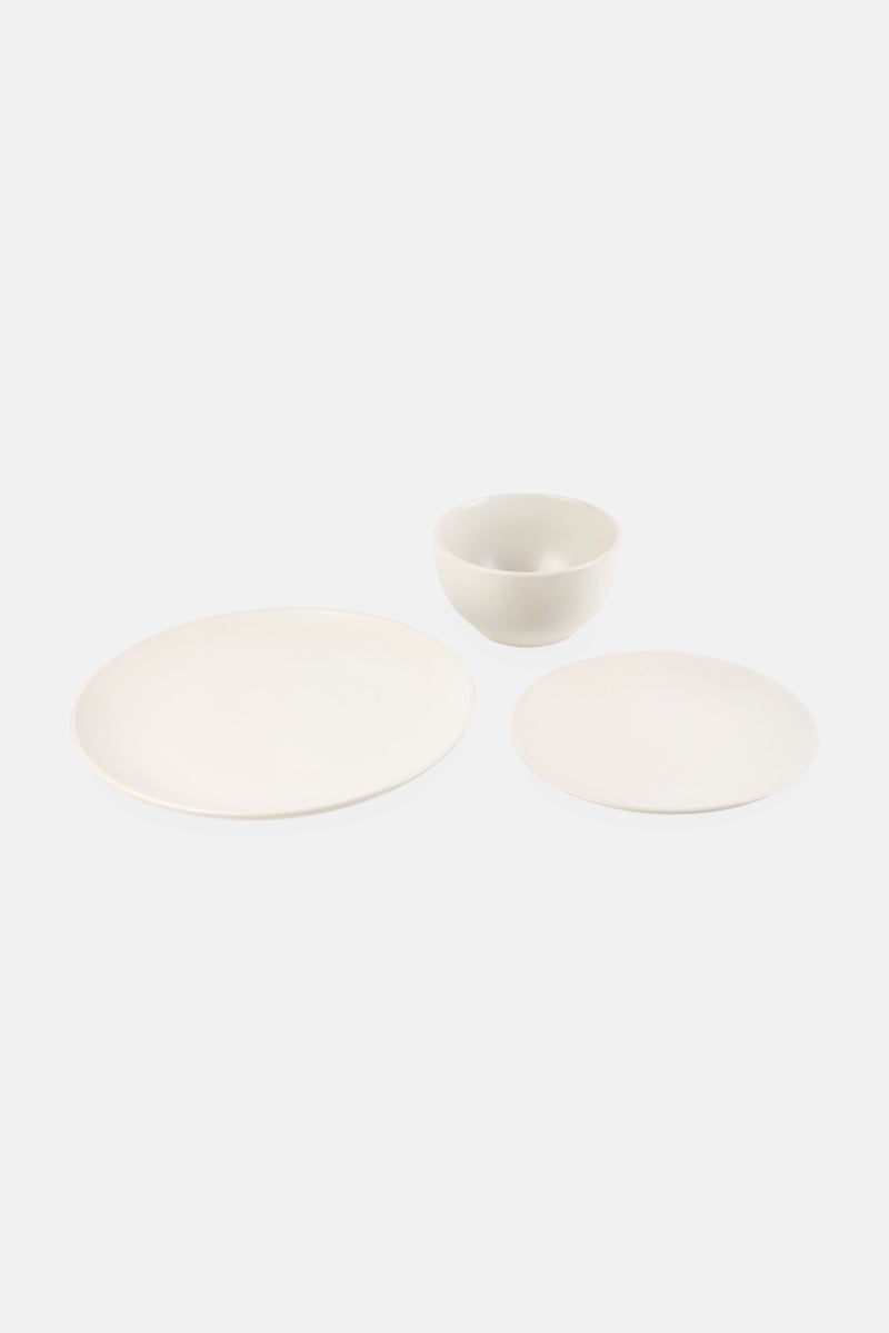 Nanette lepore 12 Pieces Stoneware Plain Dinner Set, White - Image 2