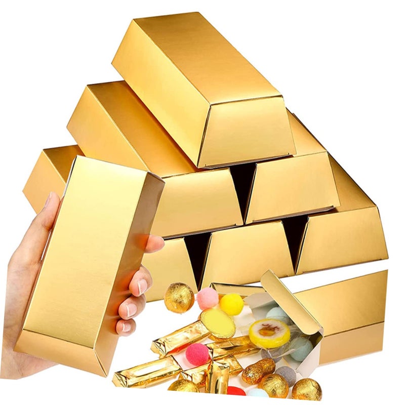 10Pcs Gold Bar Favor Boxes For Weddings Showers Candy And Celebrations - Image 4