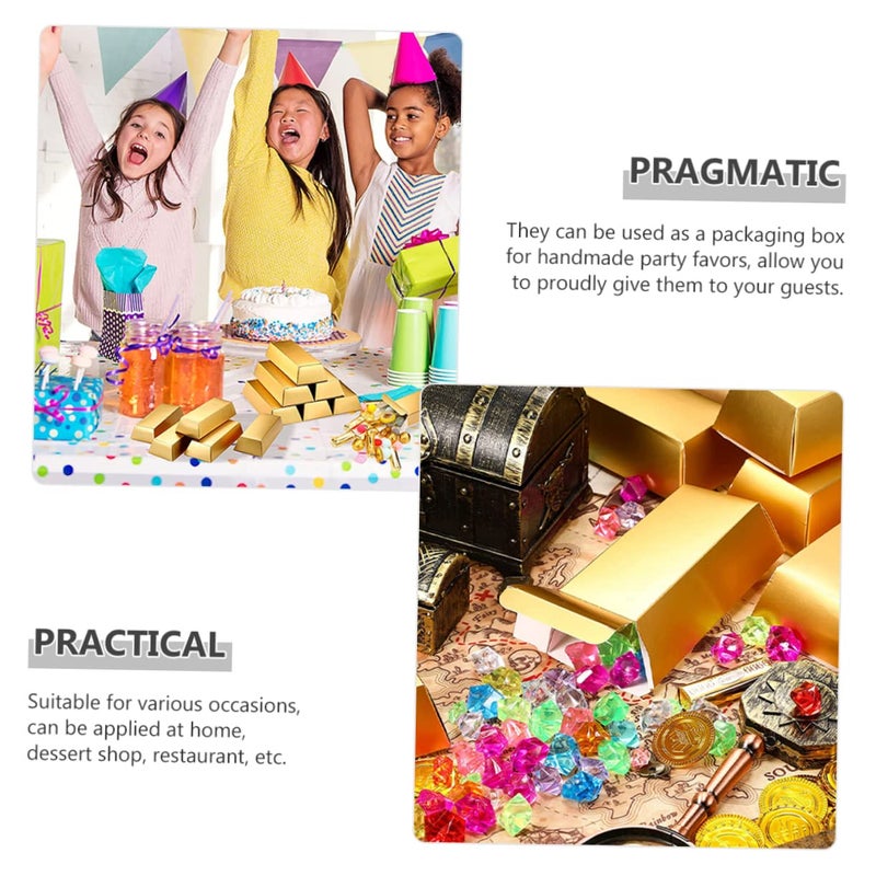 10Pcs Gold Bar Favor Boxes For Weddings Showers Candy And Celebrations - Image 5