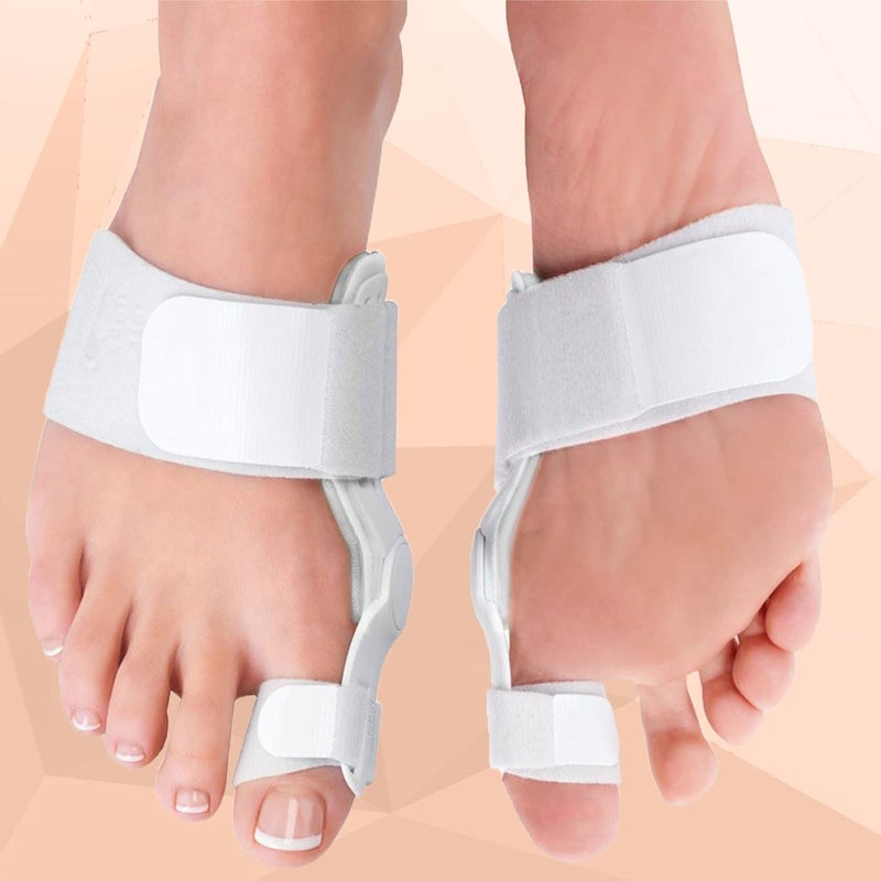 QualiTrue Bunion Corrector for Women Men, Orthopedic Toe Separator Straightener Bunion Splint with Fracture Support and Bunion Thumb Corrector, Adjustable Design for Right/Left Foot Alignment (2 Splint, 2 Separator) - Image 5
