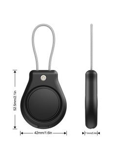 Generic Safety Lock Metal Rope Protective Cover Suitable For Apple Airtag Protective Cover Locator Anti-loss Device Three-proof Full Package-Color:Black-Applicable Models:Suitable For Apple Airtag Protective Case  - Image 5